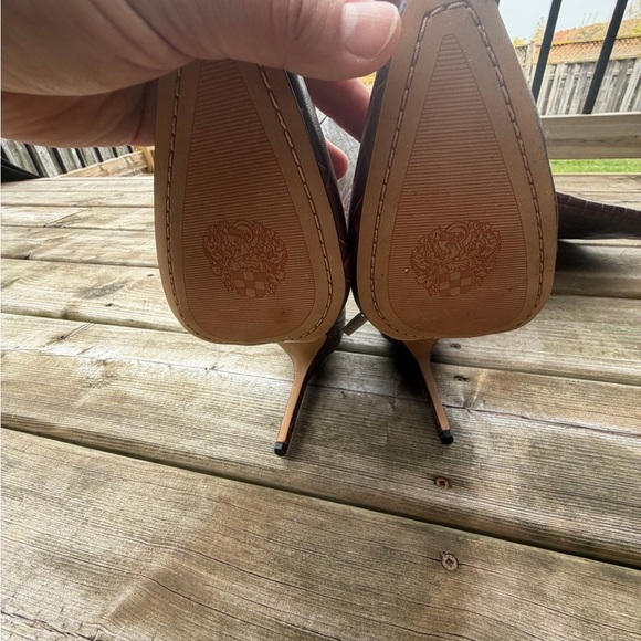 Vince Camuto Fendels Leather Croc Embossed Boots Womens 10 M EU 42s Redwood - Picture 5 of 14